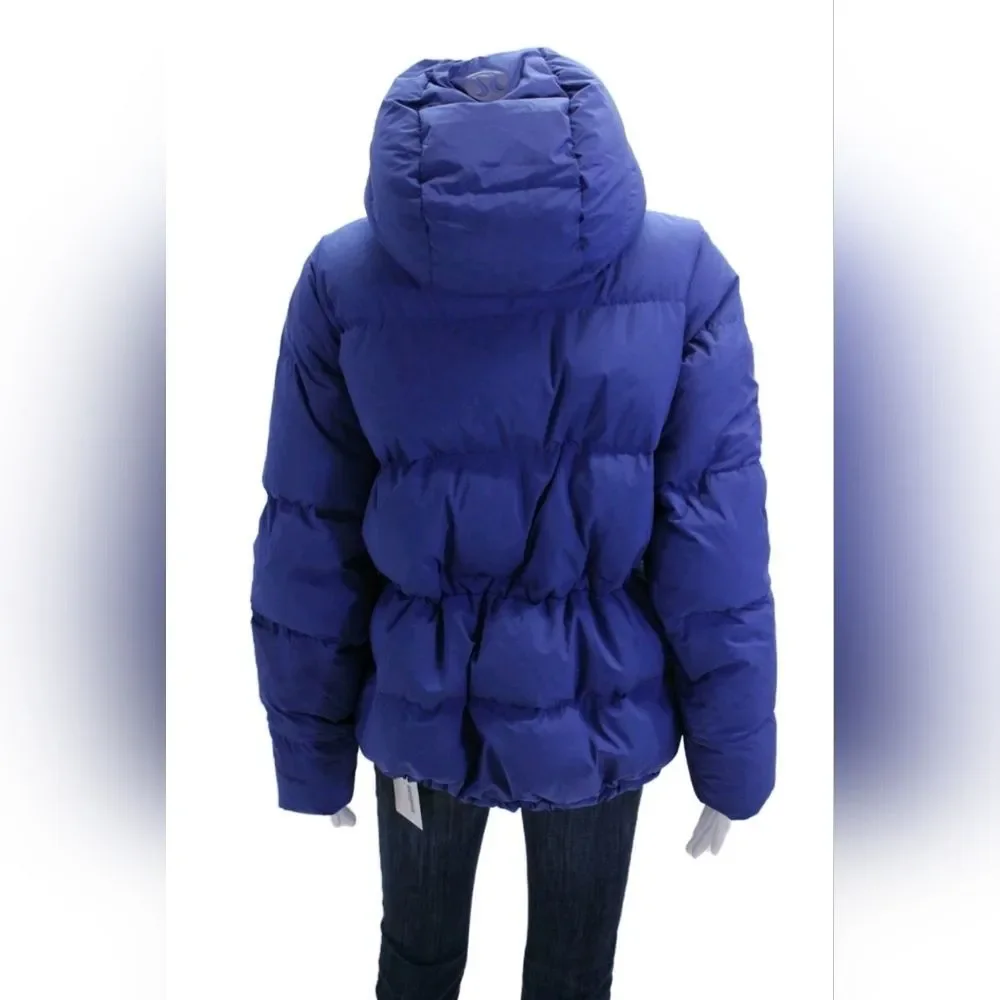 Lululemon Wunder Puff Hooded Down Quilted Jacket Coat Blue Puffer Size 8